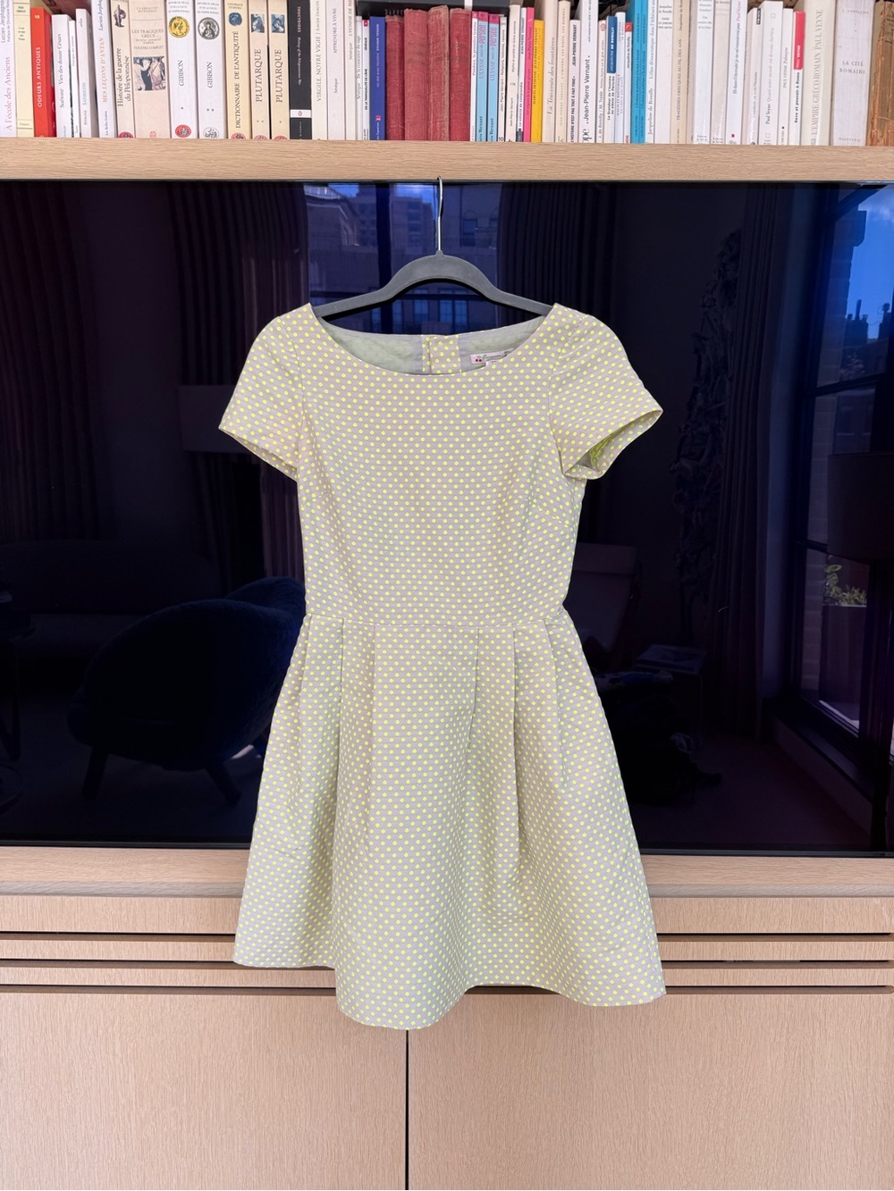 Bonpoint - Girls' yellow polka dot fit-and-flare Dress - Teen S / Adult XS